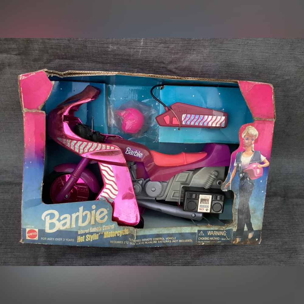 BARBIE Tethered Remote Control Hot Stylin Motorcycle1997Mattel #7005-93 SEALED